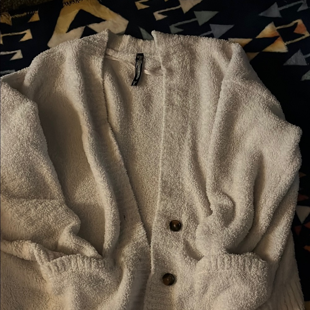Torrid Off-White Teddy Jacket for Women